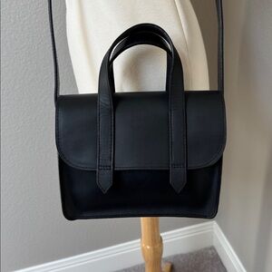 Able leather black saddle heritage crossbody bag NEW